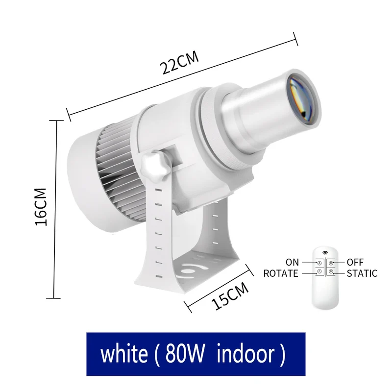 Custom Led HD Gobo Logo Projector Indoor Outdoor Ip67 Waterproof Rotating Advertising Image Projection Light For Floor Wedding