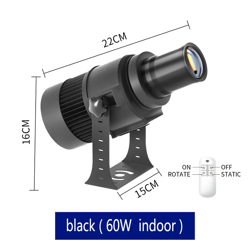 Custom Led HD Gobo Logo Projector Indoor Outdoor Ip67 Waterproof Rotating Advertising Image Projection Light For Floor Wedding