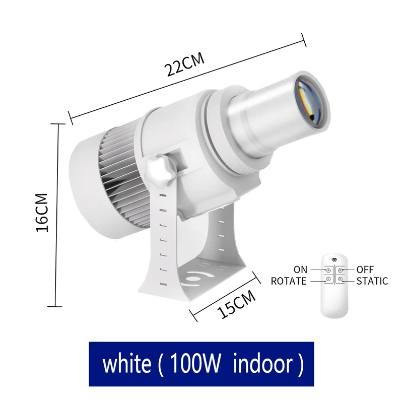 Custom Led HD Gobo Logo Projector Indoor Outdoor Ip67 Waterproof Rotating Advertising Image Projection Light For Floor Wedding