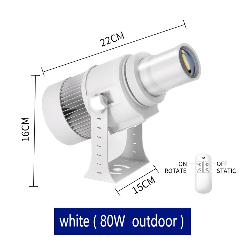 Custom Led HD Gobo Logo Projector Indoor Outdoor Ip67 Waterproof Rotating Advertising Image Projection Light For Floor Wedding