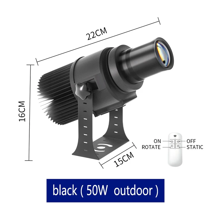 Custom Led HD Gobo Logo Projector Indoor Outdoor Ip67 Waterproof Rotating Advertising Image Projection Light For Floor Wedding