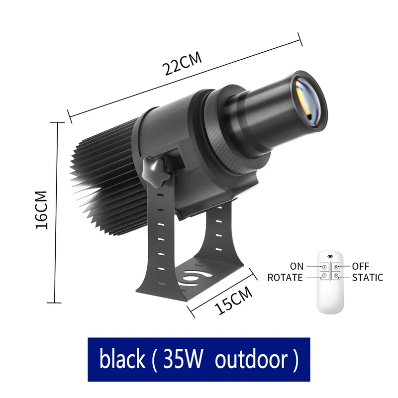 Custom Led HD Gobo Logo Projector Indoor Outdoor Ip67 Waterproof Rotating Advertising Image Projection Light For Floor Wedding