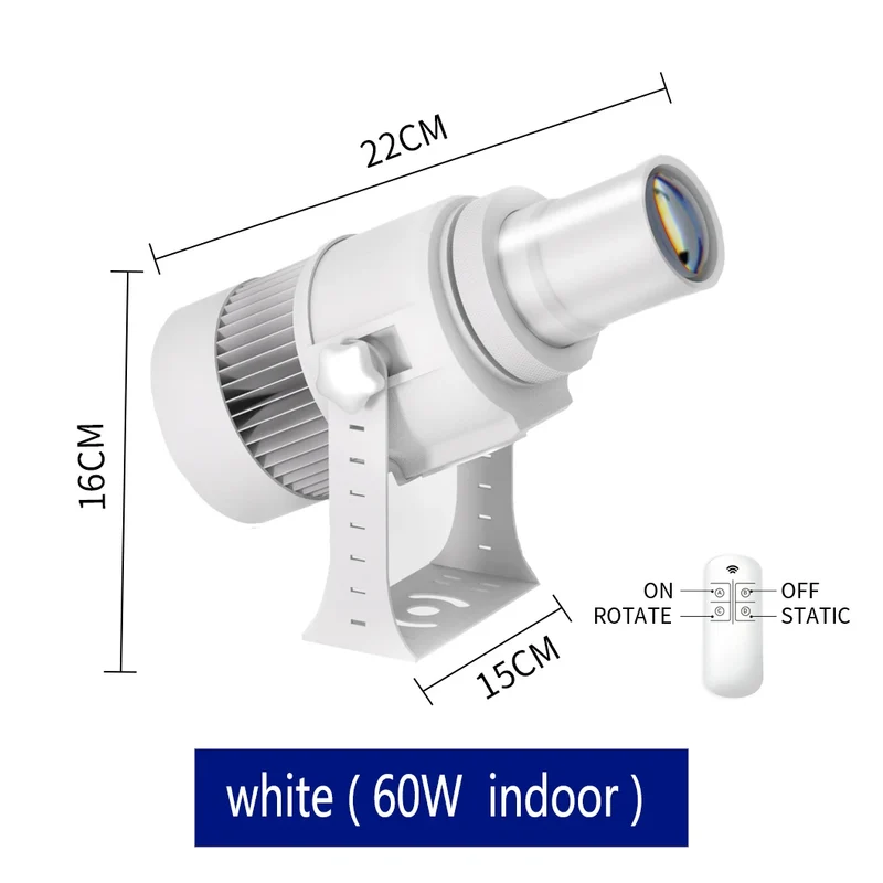 Custom Led HD Gobo Logo Projector Indoor Outdoor Ip67 Waterproof Rotating Advertising Image Projection Light For Floor Wedding