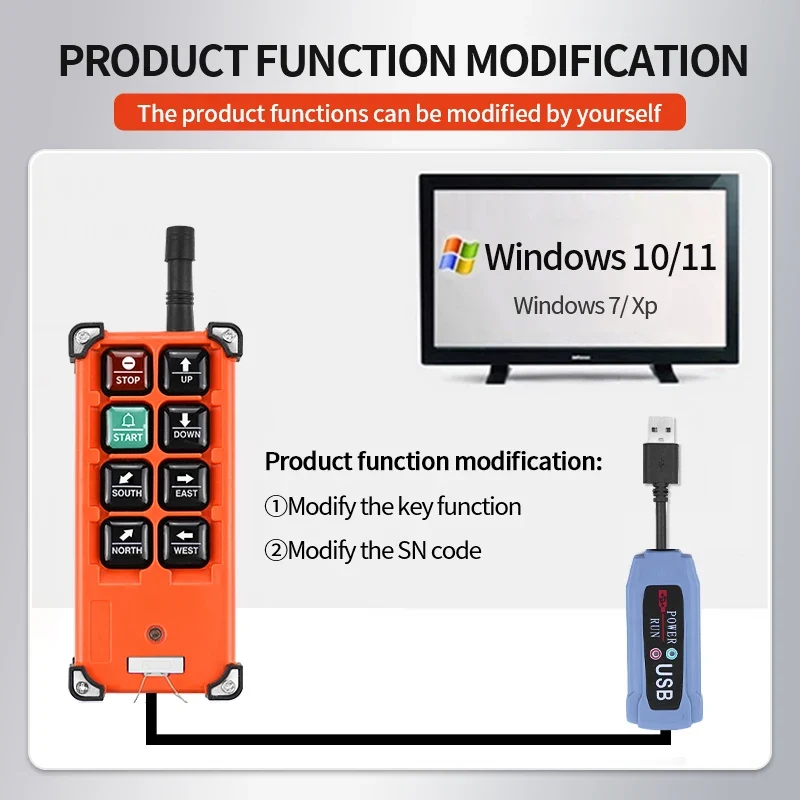 Radio Remote Control F21-E1B Overhead Crane Balance Car Wireless Remote Control of Truck Crane Remote Control Tail Lift
