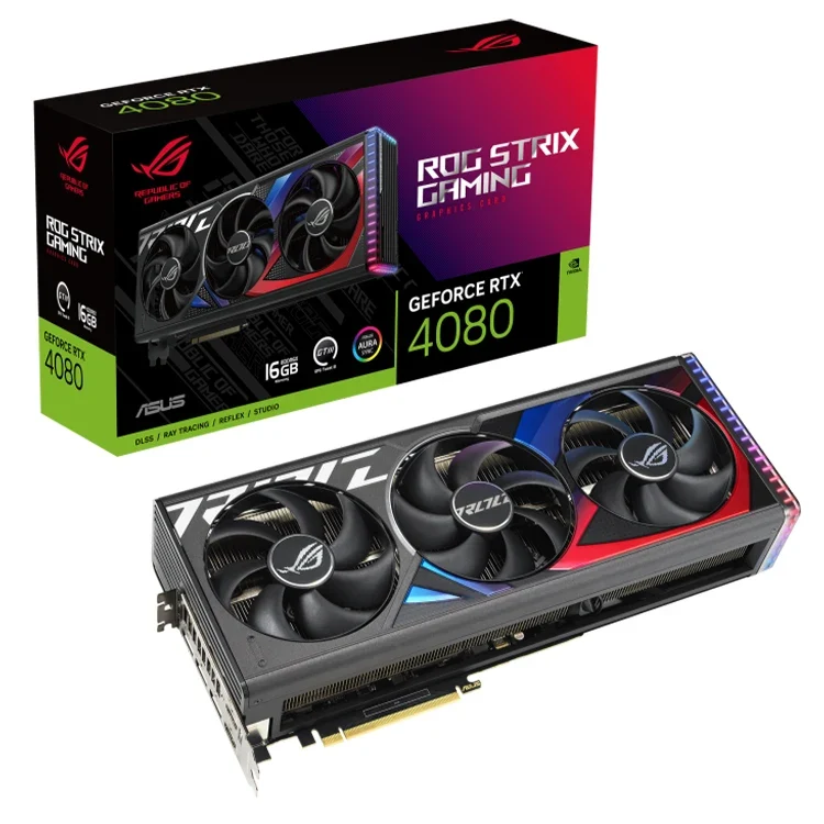 ASUS ROG Strix GeForce RTX 4080 16GB GDDR6X Used Graphics Card With 16GB GDDR6X 256-bit Memory Support OverClock