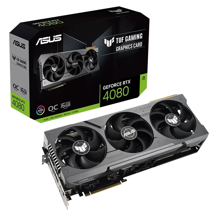 Used ASU'S TUF Gaming GeForce RTX 4080 16GB GDDR6X OC Edition Graphics Card with 16GB GDDR6X 256-bit Memory Support OverClock
