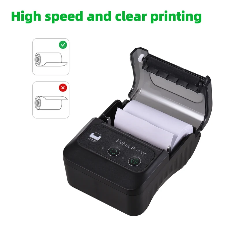 Portable 2 Inch Mini Thermal Printer Wireless Label Maker for Android IOS Windows
