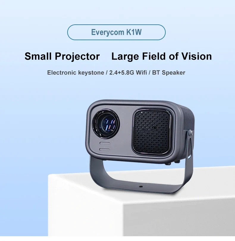 Everycom K1W Portable Projector Android Wifi 3D Mini Projector Home Cinema Support 4K LED Home Video Projector