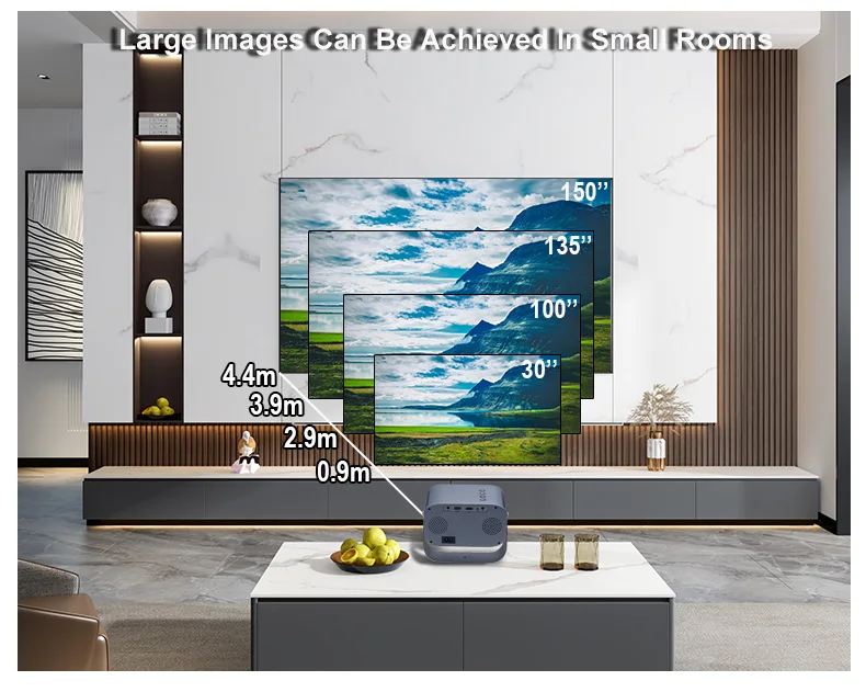Everycom K1W Portable Projector Android Wifi 3D Mini Projector Home Cinema Support 4K LED Home Video Projector