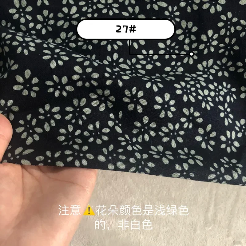 145cm Wide Printed Cotton and Linen Fabric Small Floral Patterns Retro Shirt Dress DIY Clothing Sewing Fabric 90% Cotton Content