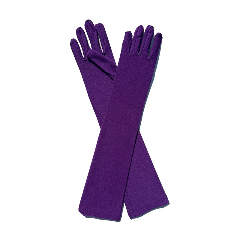 Ladies Mittens Milk Silk Stretch Ladies Gloves Festival Party Group Show Bar Dance Dress Up Gloves 45Cm Long Gloves C013