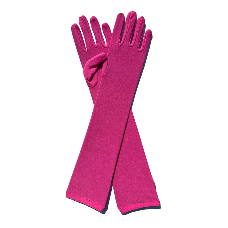 Ladies Mittens Milk Silk Stretch Ladies Gloves Festival Party Group Show Bar Dance Dress Up Gloves 45Cm Long Gloves C013