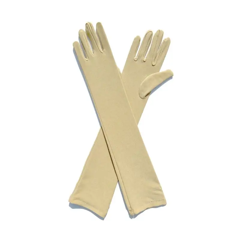 Ladies Mittens Milk Silk Stretch Ladies Gloves Festival Party Group Show Bar Dance Dress Up Gloves 45Cm Long Gloves C013