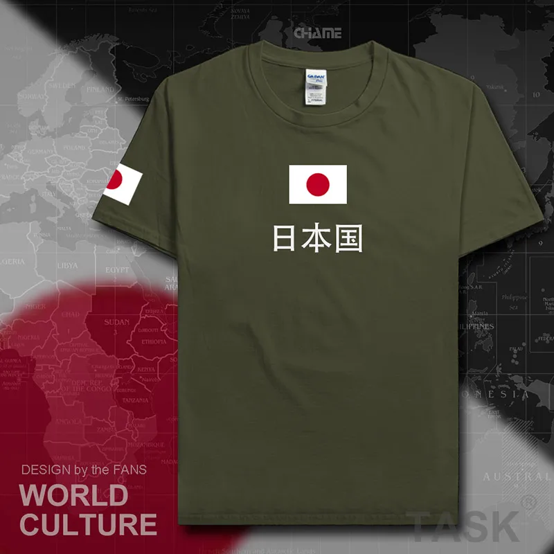 Japan Nippon t shirt man 2017 t-shirt cotton nation team tee 100% cotton meeting fans streetwear fitness JPN Japanese country JP