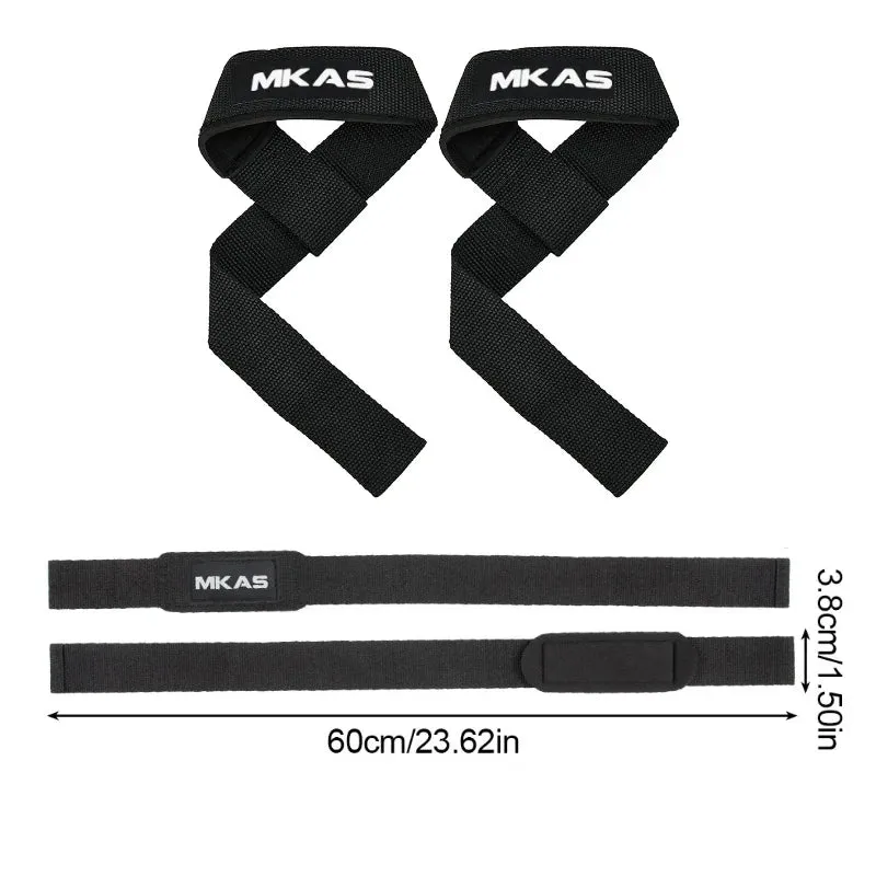 1Pair Non-slip Strap Gym Dumbbell Workout Weights Lifting Straps Crossfit Fitness Equipment Wrist Wrap Lift Exercise Training