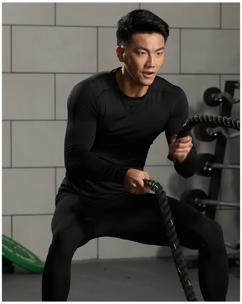 Men's Thermal Underwear Set MMA Tactics Leggings Solid Color Costume Compress Fitness Long Johns Men Winter Brands Men