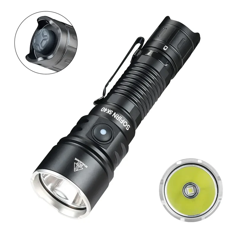 NEW SOFIRN SK40 3200lm Tactical Flashlight 580m Powerful Bright SFT70 LED IP68 waterproof Torch with Dual Switch