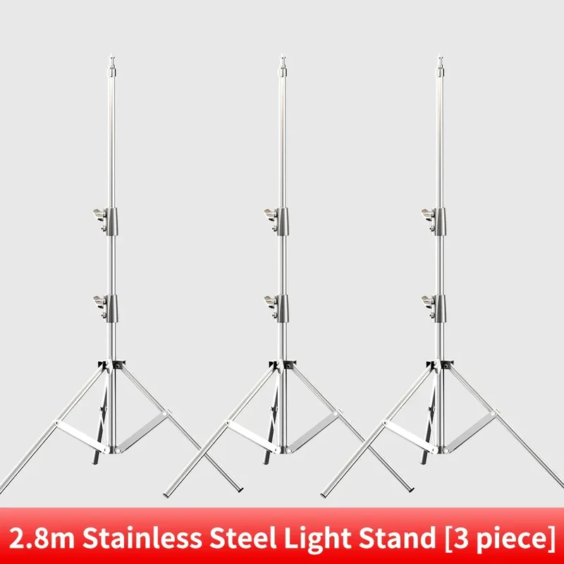 290cm Air Pressure Tripod Bearing 10kg for Camera Stainless Steel Light Stand For Ring Light Live Youtube and Photography Soft
