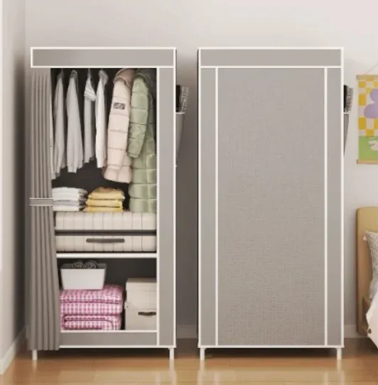 Small Portable Wardrobe Folding Wardrobe 56*44*146 - Neverdie Store