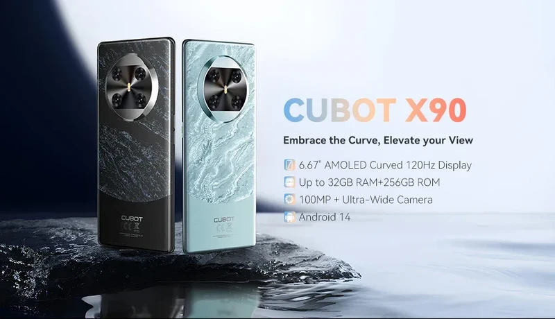 [NEW] CUBOT Android Smartphone X90, 6.67" AMOLED Curved 120Hz Display, 32GB RAM (16GB+16GB), 256GB ROM, Helio G99, NFC, 100MP