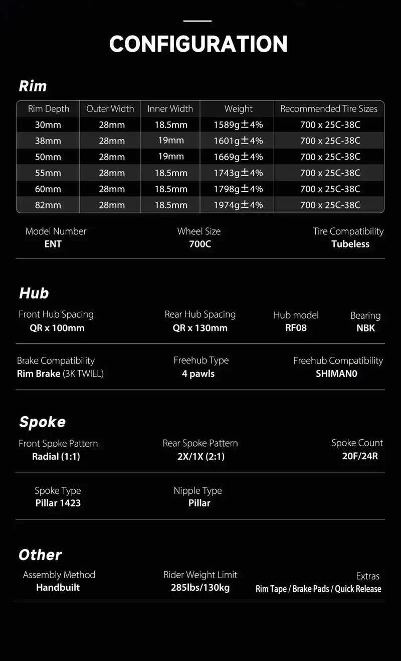 ELITEWHEELS 700c Road Carbon Wheels UD Finish UCI Quality Carbon Rim Tubeless Ready Pillar Nipple 1423 Spokes Racing Wheelset