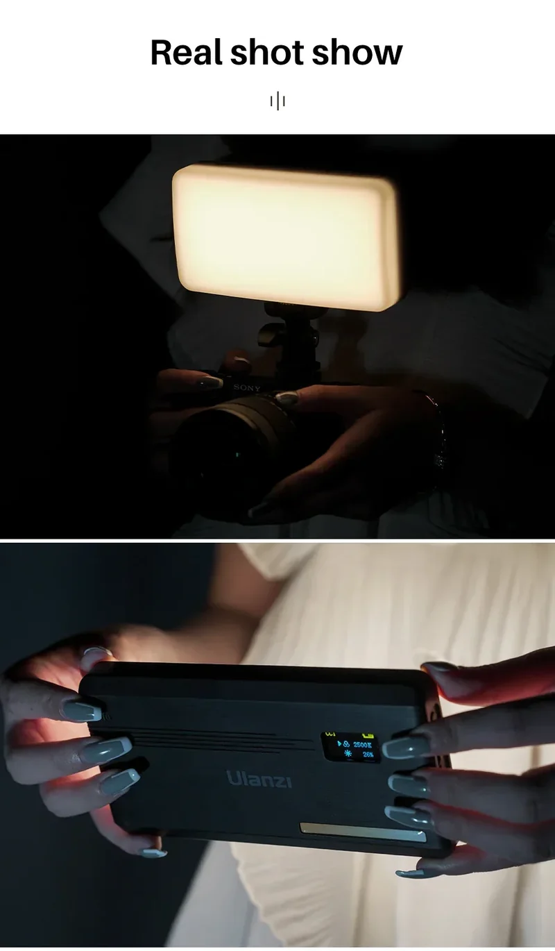 Ulanzi VL200 Led Video Light With Soft Diffuser 360°Ball Head 5000mAh 2500-9000k Fill Panel Lamp Camera Light for Youtube