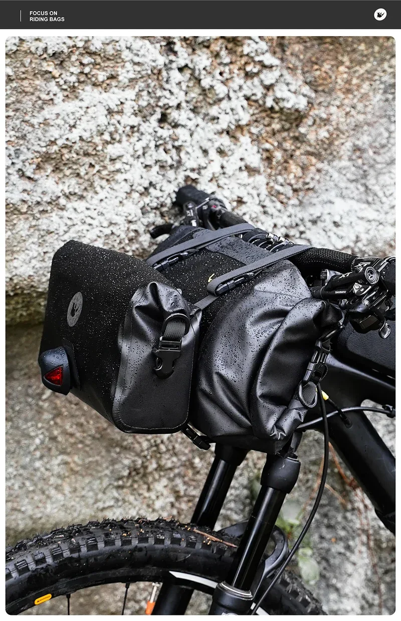 Rhinowalk Bike Handlebar Bag Waterproof Big Capacity 4L-12L Frame Front Tube Cycling Bag Trunk Pannier Bike Accessories