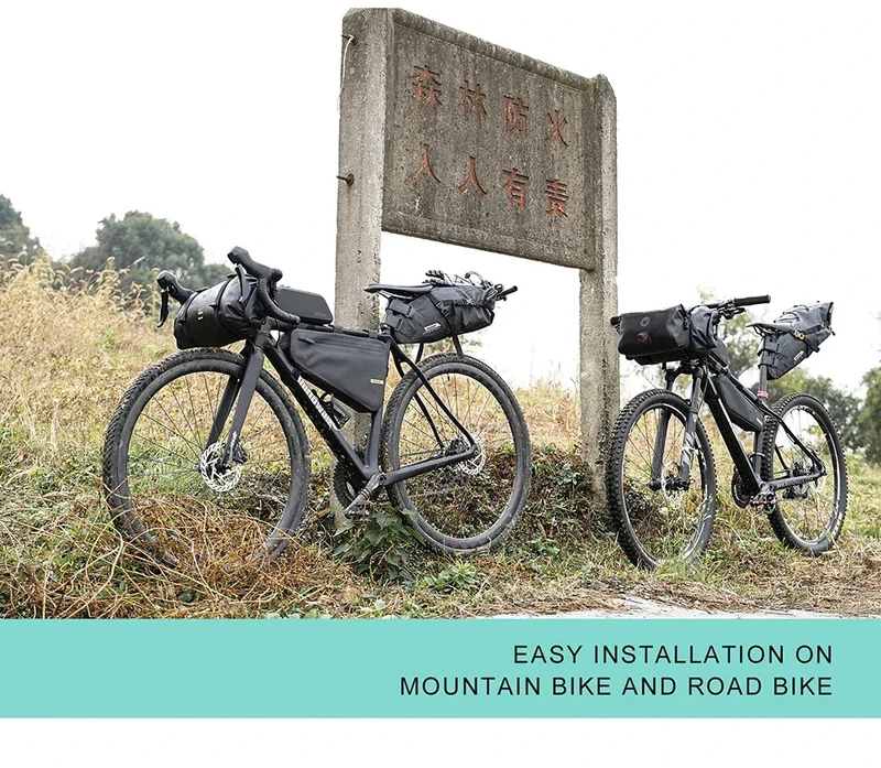 Rhinowalk Bike Handlebar Bag Waterproof Big Capacity 4L-12L Frame Front Tube Cycling Bag Trunk Pannier Bike Accessories