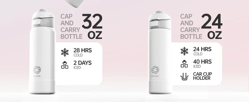 Fjbottle Magnetic Thermos Stainless Steel Sports Water Bottle with Magnetic Phone Holder Bouncing cover Insulation Cup