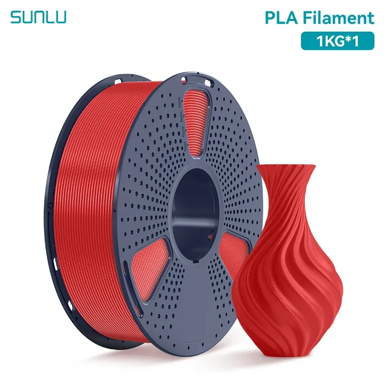 SUNLU 1KG PLA /Clear 3D Printer Filament 1.75mm 1000g Spool (2.2lbs) Neatly Arranged No Knot Filament Fit Most FDM Printer