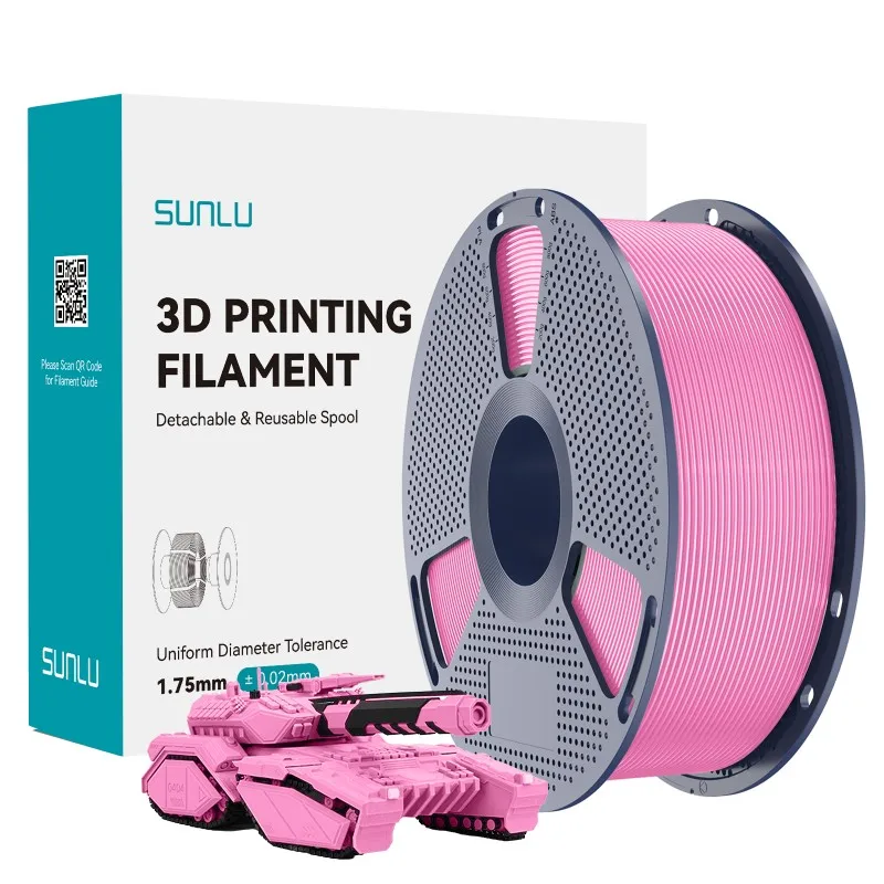 SUNLU 1KG PLA /Clear 3D Printer Filament 1.75mm 1000g Spool (2.2lbs) Neatly Arranged No Knot Filament Fit Most FDM Printer