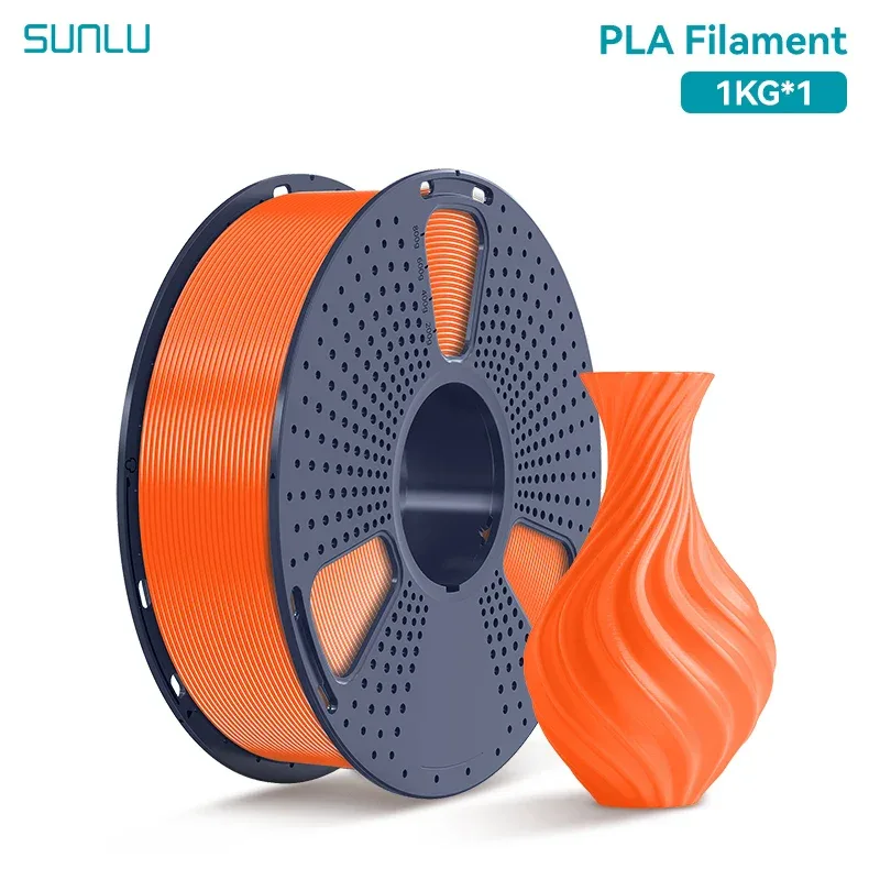 SUNLU 1KG PLA /Clear 3D Printer Filament 1.75mm 1000g Spool (2.2lbs) Neatly Arranged No Knot Filament Fit Most FDM Printer