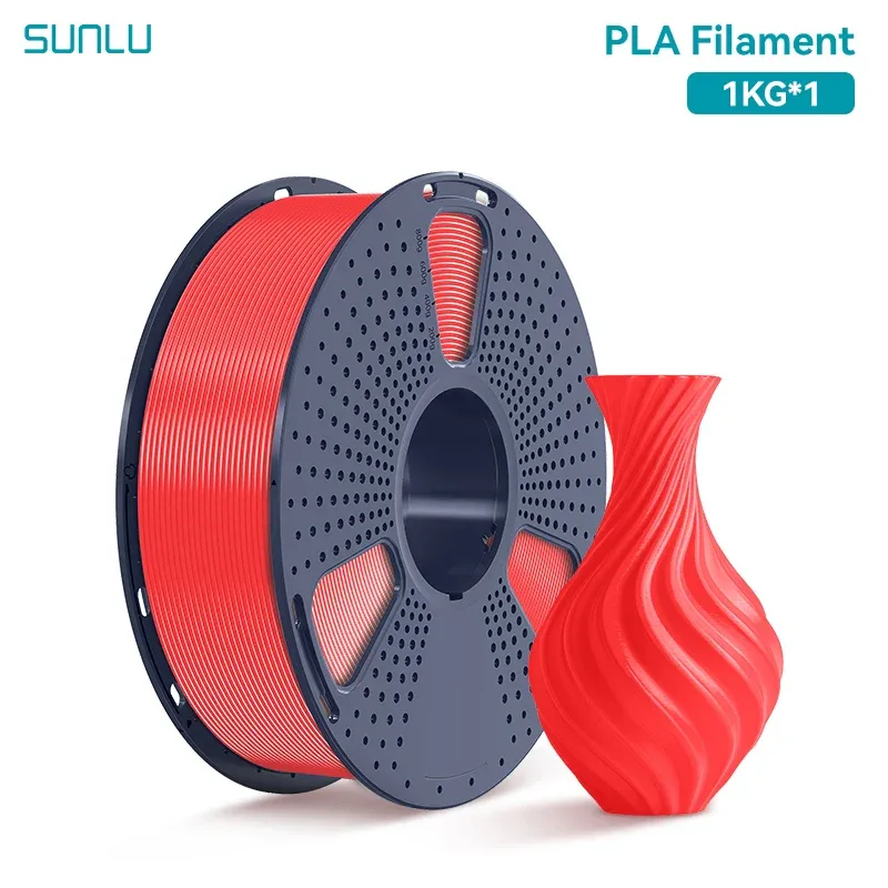 SUNLU 1KG PLA /Clear 3D Printer Filament 1.75mm 1000g Spool (2.2lbs) Neatly Arranged No Knot Filament Fit Most FDM Printer