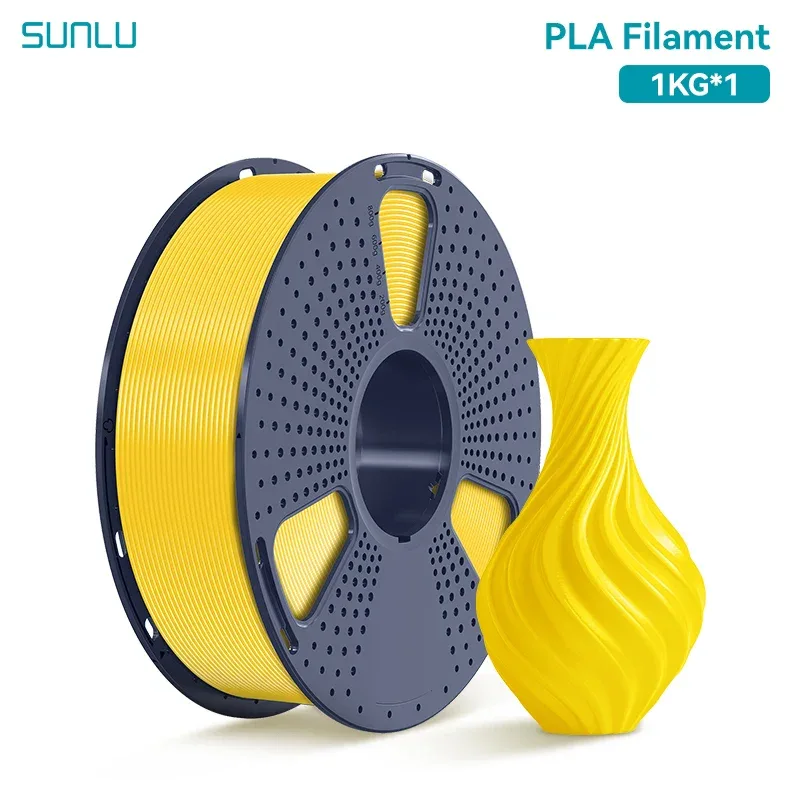 SUNLU 1KG PLA /Clear 3D Printer Filament 1.75mm 1000g Spool (2.2lbs) Neatly Arranged No Knot Filament Fit Most FDM Printer