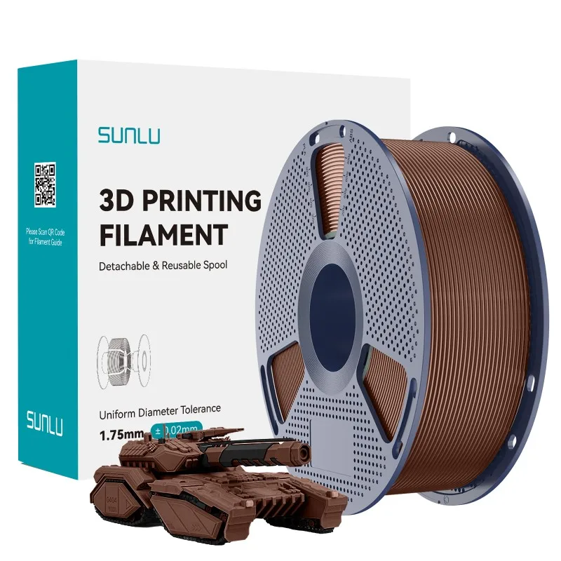 SUNLU 1KG PLA /Clear 3D Printer Filament 1.75mm 1000g Spool (2.2lbs) Neatly Arranged No Knot Filament Fit Most FDM Printer