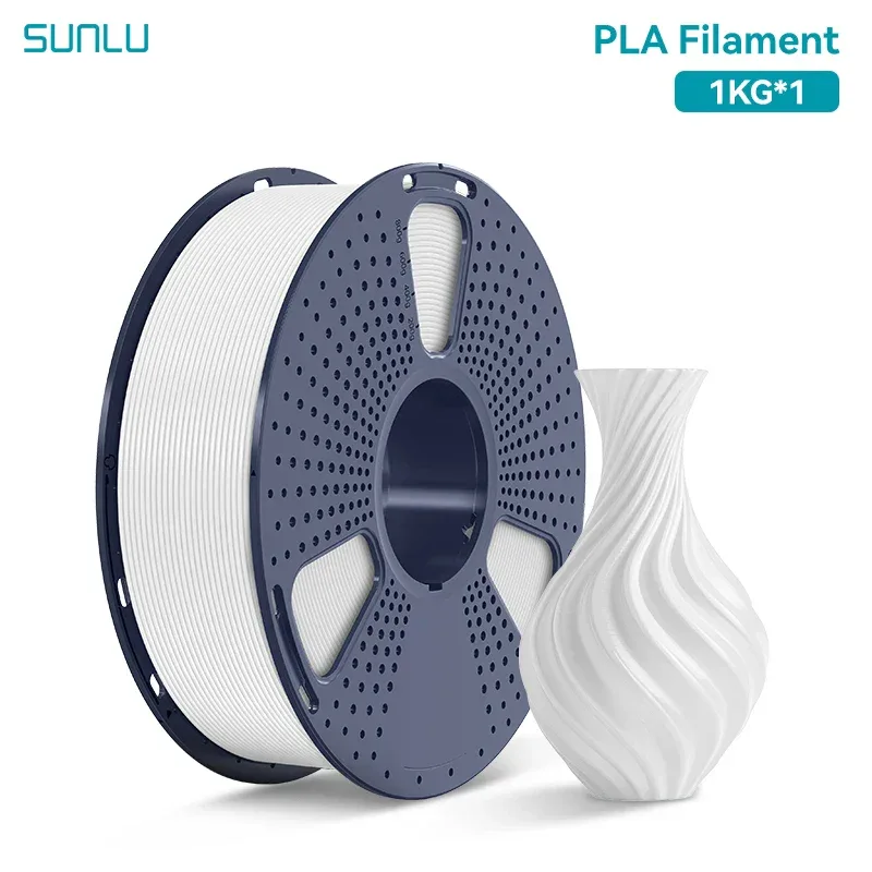 SUNLU 1KG PLA /Clear 3D Printer Filament 1.75mm 1000g Spool (2.2lbs) Neatly Arranged No Knot Filament Fit Most FDM Printer