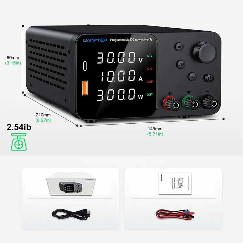Wanptek DC Laboratory Power Supply 30V 10A 60V 5A 120V 3A Adjustable Voltage Current Applicable voltage 110V 220V Power Supply