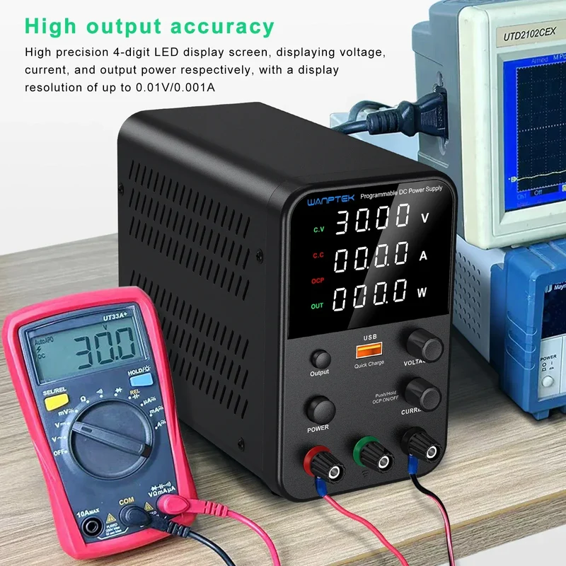 Wanptek DC Laboratory Power Supply 30V 10A 60V 5A 120V 3A Adjustable Voltage Current Applicable voltage 110V 220V Power Supply