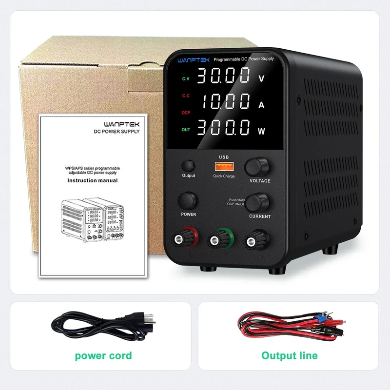 Wanptek DC Laboratory Power Supply 30V 10A 60V 5A 120V 3A Adjustable Voltage Current Applicable voltage 110V 220V Power Supply