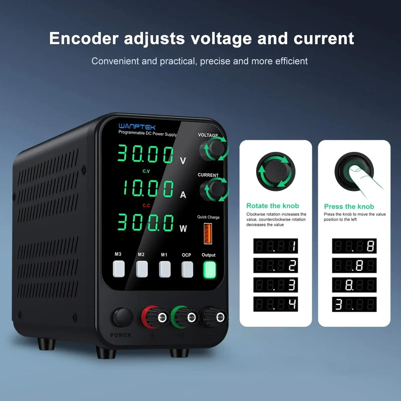 Wanptek DC Laboratory Power Supply 30V 10A 60V 5A 120V 3A Adjustable Voltage Current Applicable voltage 110V 220V Power Supply