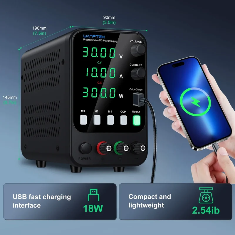 Wanptek DC Laboratory Power Supply 30V 10A 60V 5A 120V 3A Adjustable Voltage Current Applicable voltage 110V 220V Power Supply