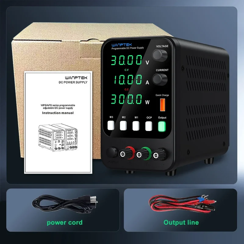 Wanptek DC Laboratory Power Supply 30V 10A 60V 5A 120V 3A Adjustable Voltage Current Applicable voltage 110V 220V Power Supply