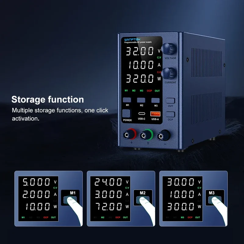 Wanptek DC Laboratory Power Supply 30V 10A 60V 5A 120V 3A Adjustable Voltage Current Applicable voltage 110V 220V Power Supply