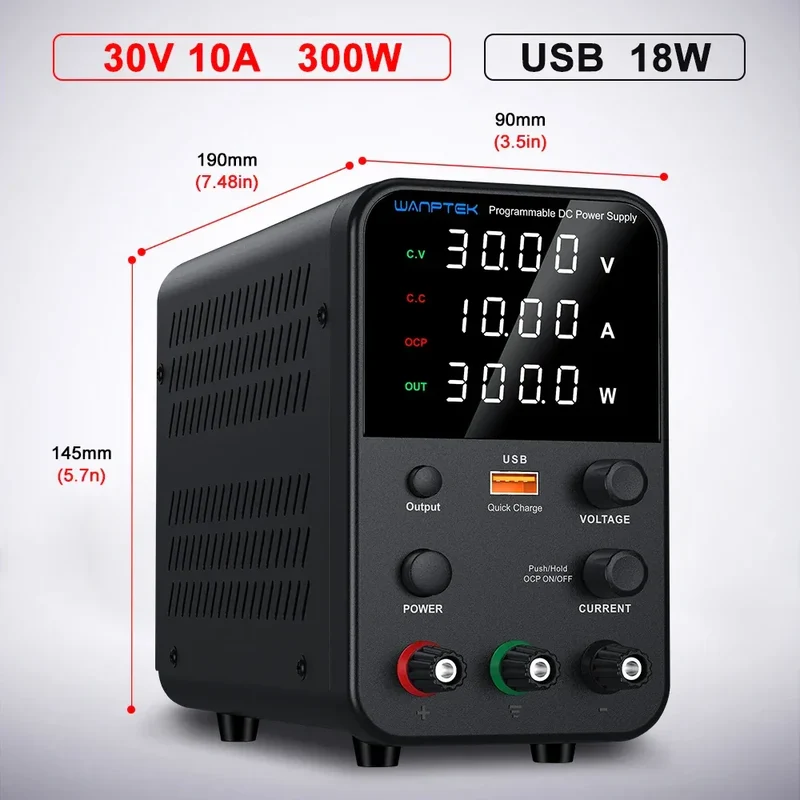 Wanptek DC Laboratory Power Supply 30V 10A 60V 5A 120V 3A Adjustable Voltage Current Applicable voltage 110V 220V Power Supply