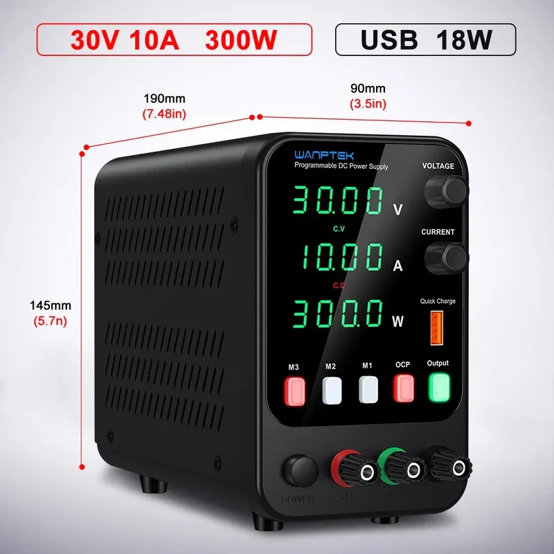 Wanptek DC Laboratory Power Supply 30V 10A 60V 5A 120V 3A Adjustable Voltage Current Applicable voltage 110V 220V Power Supply