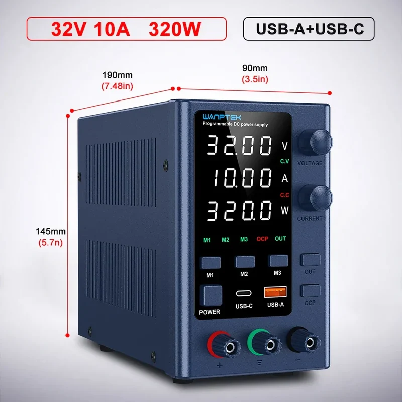 Wanptek DC Laboratory Power Supply 30V 10A 60V 5A 120V 3A Adjustable Voltage Current Applicable voltage 110V 220V Power Supply