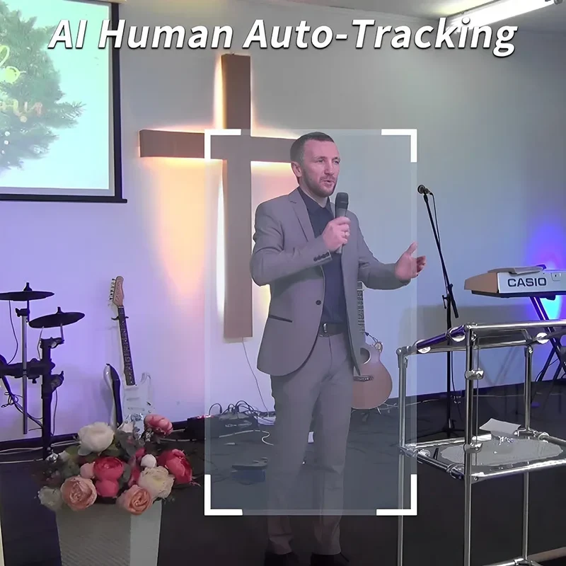 Runpu NDI PTZ Camera Ai Tracking Conference Camera Ptz Video SDI HDMI USB POE Live Streaming Camera for Video Confere Church