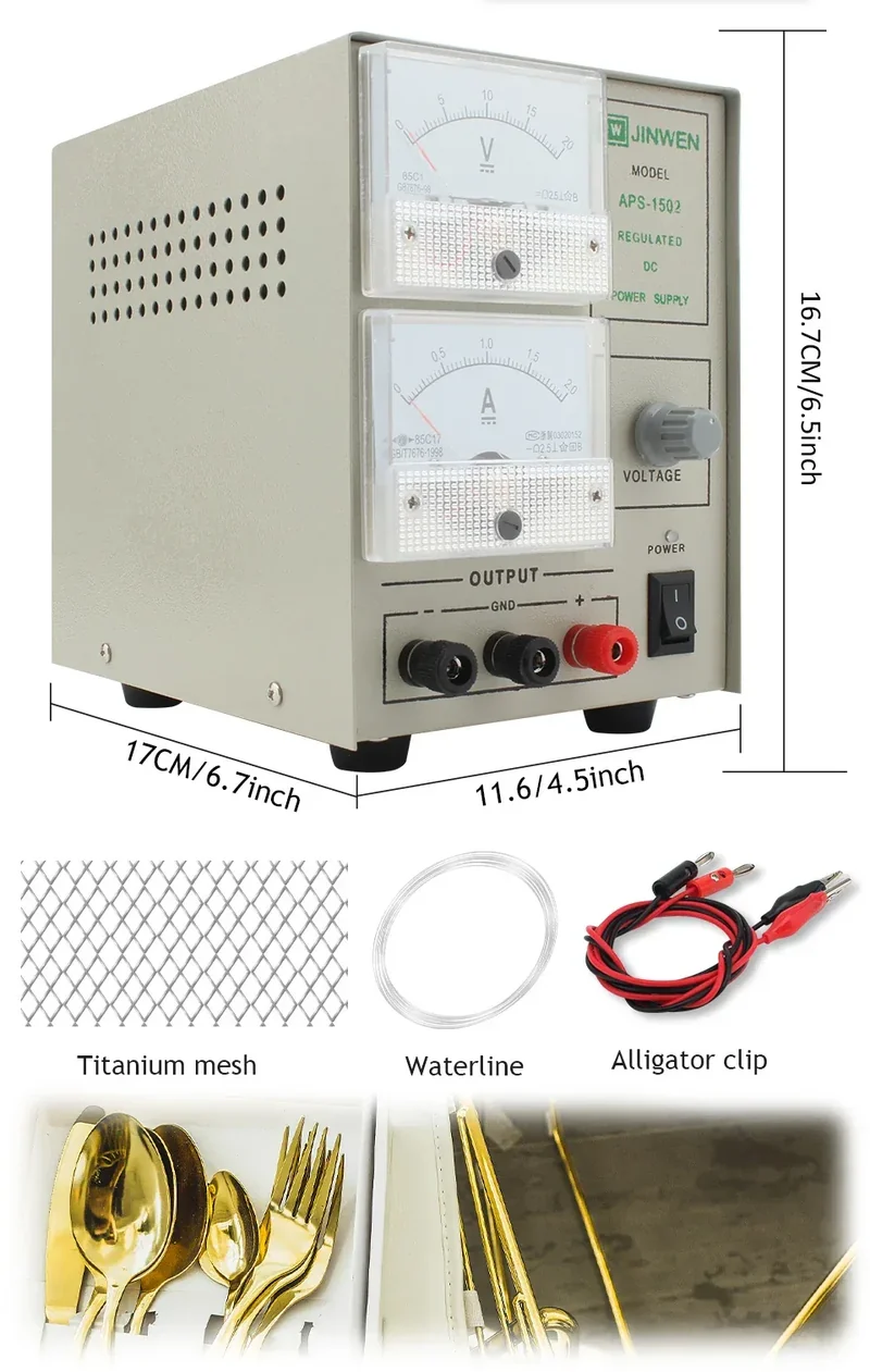 Silver Gold Plating Machine Jewelry Plater Electroplating Processing Tools with Voltage is Adjustable