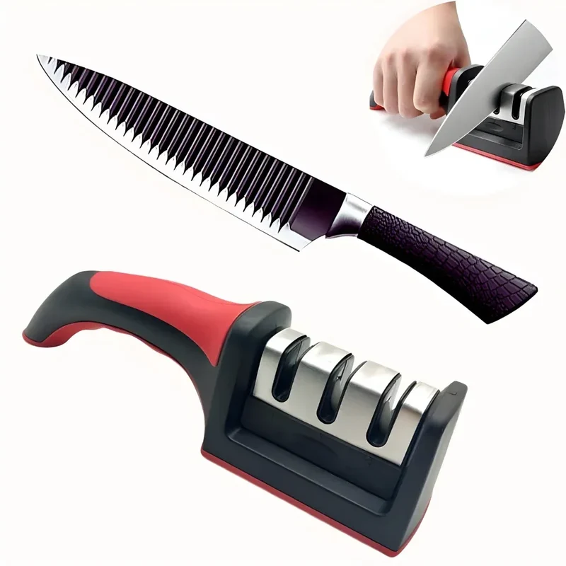 Stainless Kitchen Knives Sharpster With 3 Professional Sharppers