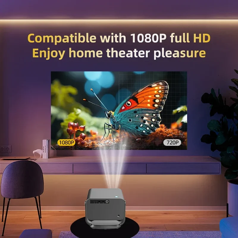 WZATCO P20 PLUS Android 13.0 Smart WiFi 6G 4K Full HD 1080P LCD LED Projector Auto Focus Video Home theater Proyectors with RJ45